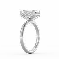 Sienna | 3ct Emerald Cut Hidden Halo Engagement Ring
