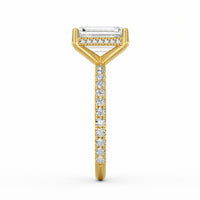 Avery | 3ct Emerald Cut Pavé Band Engagement Ring