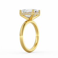 Sienna | 4ct Emerald Cut Hidden Halo Engagement Ring