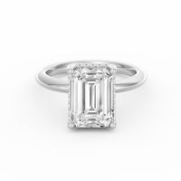 Sienna | 4ct Emerald Cut Hidden Halo Engagement Ring
