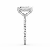 Avery | 4ct Emerald Cut Pavé Band Engagement Ring