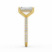 Avery | 4ct Emerald Cut Pavé Band Engagement Ring