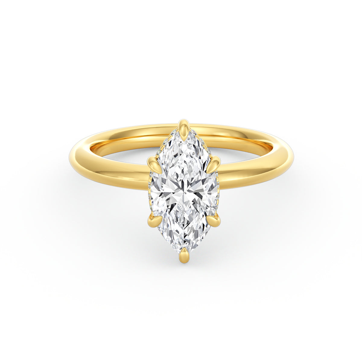 Sienna | 2ct Marquise Cut Hidden Halo Engagement Ring