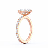 Avery | 2ct Marquise Cut Pavé Band Engagement Ring