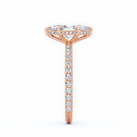 Avery | 2ct Marquise Cut Pavé Band Engagement Ring
