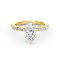 Avery | 2ct Marquise Cut Pavé Band Engagement Ring