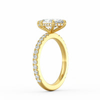 Avery | 2ct Marquise Cut Pavé Band Engagement Ring