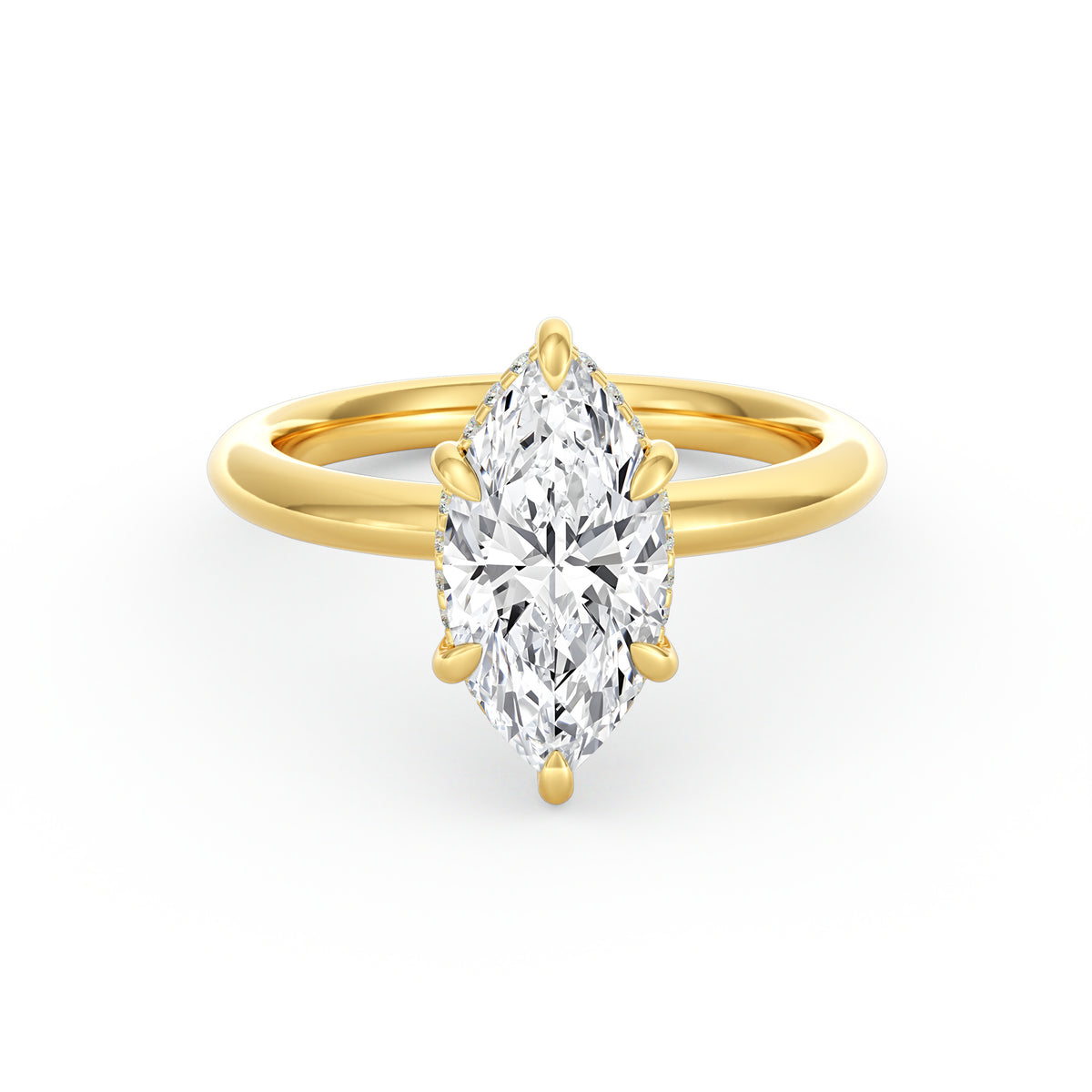 Sienna | 3ct Marquise Cut Hidden Halo Engagement Ring