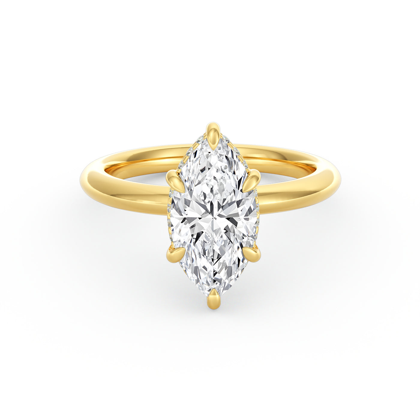 Sienna | 3ct Marquise Cut Hidden Halo Engagement Ring