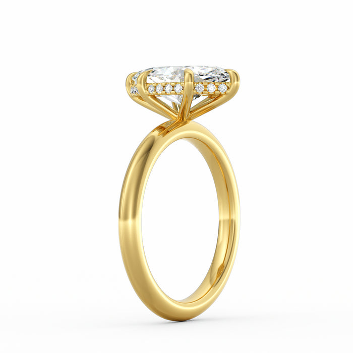Sienna | 3ct Marquise Cut Hidden Halo Engagement Ring