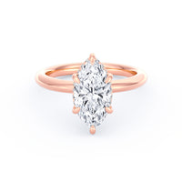 Sienna | 3ct Marquise Cut Hidden Halo Engagement Ring