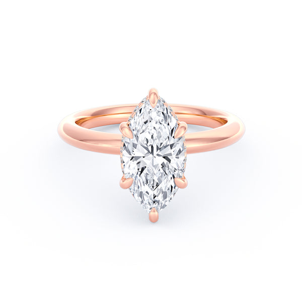Sienna | 3ct Marquise Cut Hidden Halo Engagement Ring alternate