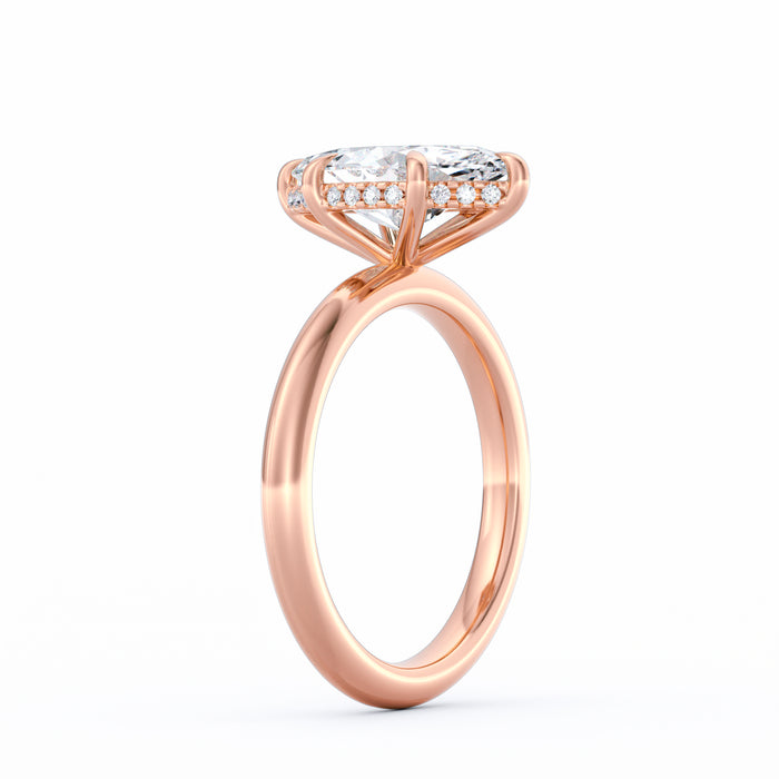 Sienna | 3ct Marquise Cut Hidden Halo Engagement Ring