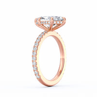 Avery | 3ct Marquise Cut Pavé Band Engagement Ring