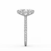 Avery | 3ct Marquise Cut Pavé Band Engagement Ring