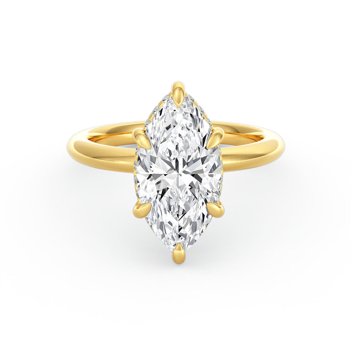Sienna | 4ct Marquise Cut Hidden Halo Engagement Ring