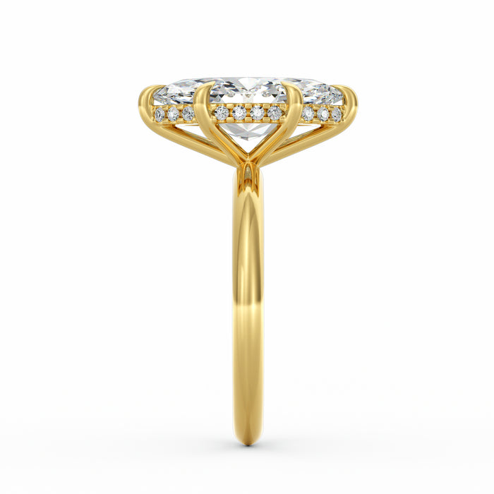 Sienna | 4ct Marquise Cut Hidden Halo Engagement Ring