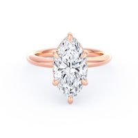 Sienna | 4ct Marquise Cut Hidden Halo Engagement Ring