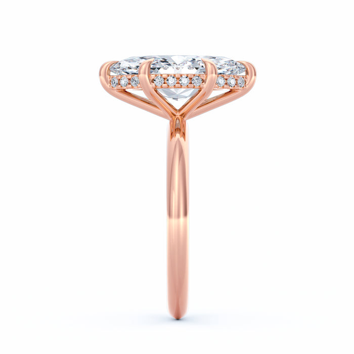 Sienna | 4ct Marquise Cut Hidden Halo Engagement Ring