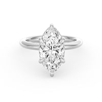 Sienna | 4ct Marquise Cut Hidden Halo Engagement Ring