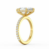 Avery | 4ct Marquise Cut Pavé Band Engagement Ring
