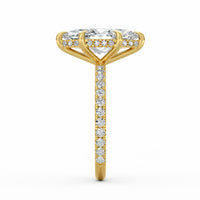 Avery | 4ct Marquise Cut Pavé Band Engagement Ring