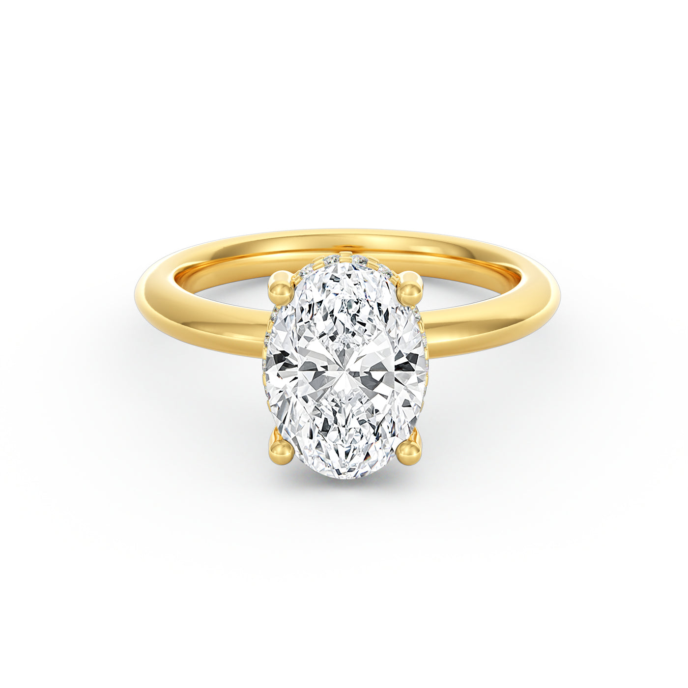 Sienna | 2ct Oval Cut Hidden Halo Engagement Ring