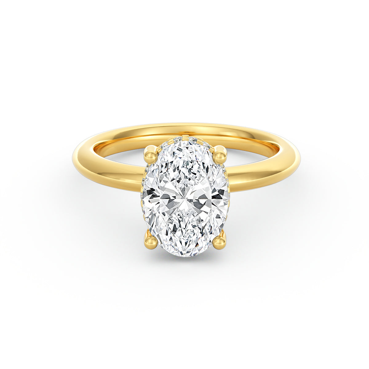 Sienna | 2ct Elongated Cushion Cut Hidden Halo Engagement Ring