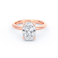 Sienna | 2ct Oval Cut Hidden Halo Engagement Ring