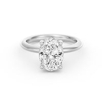 Sienna | 2ct Oval Cut Hidden Halo Engagement Ring