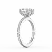 Avery | 2ct Oval Cut Pavé Band Engagement Ring