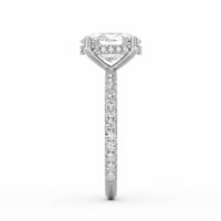 Avery | 2ct Oval Cut Pavé Band Engagement Ring
