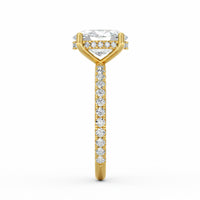 Avery | 2ct Oval Cut Pavé Band Engagement Ring