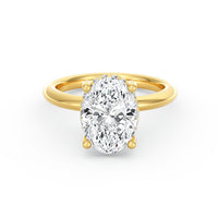 Sienna | 3ct Oval Cut Hidden Halo Engagement Ring