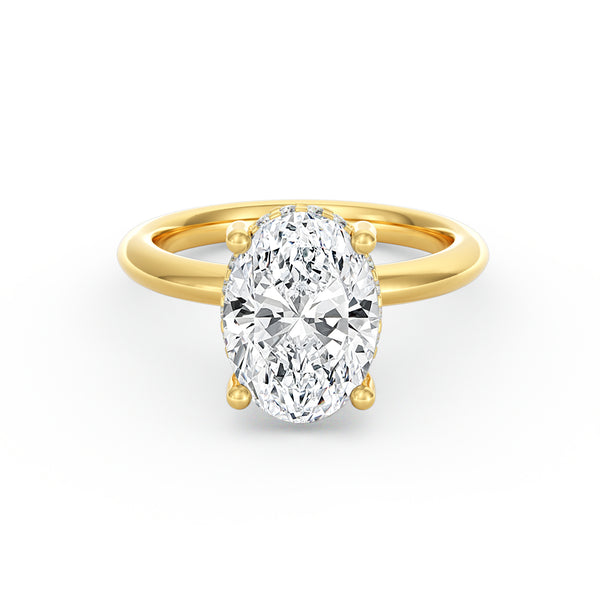 Sienna | 3ct Oval Cut Hidden Halo Engagement Ring