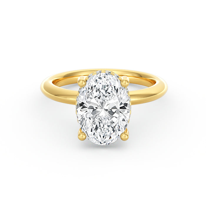 Sienna | 3ct Oval Cut Hidden Halo Engagement Ring