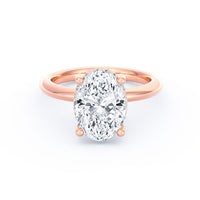 Sienna | 3ct Oval Cut Hidden Halo Engagement Ring