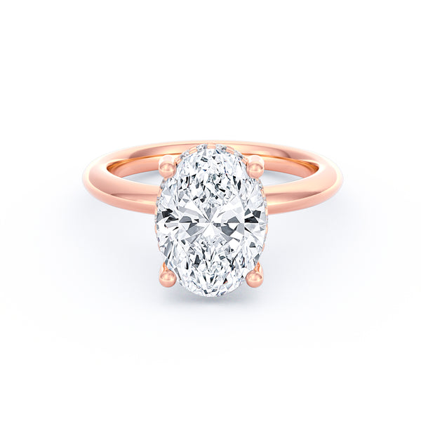 Sienna | 3ct Oval Cut Hidden Halo Engagement Ring alternate