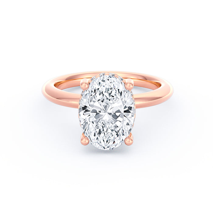 Sienna | 3ct Oval Cut Hidden Halo Engagement Ring alternate