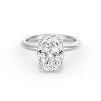 Sienna | 3ct Oval Cut Hidden Halo Engagement Ring