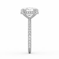 Avery | 3ct Oval Cut Pavé Band Engagement Ring