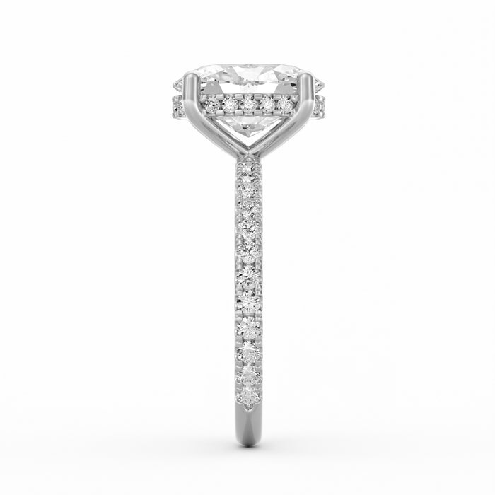 Avery | 3ct Oval Cut Pavé Band Engagement Ring