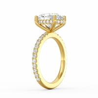 Avery | 3ct Oval Cut Pavé Band Engagement Ring