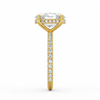 Avery | 3ct Oval Cut Pavé Band Engagement Ring