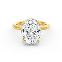 Sienna | 4ct Oval Cut Hidden Halo Engagement Ring
