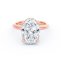 Sienna | 4ct Oval Cut Hidden Halo Engagement Ring