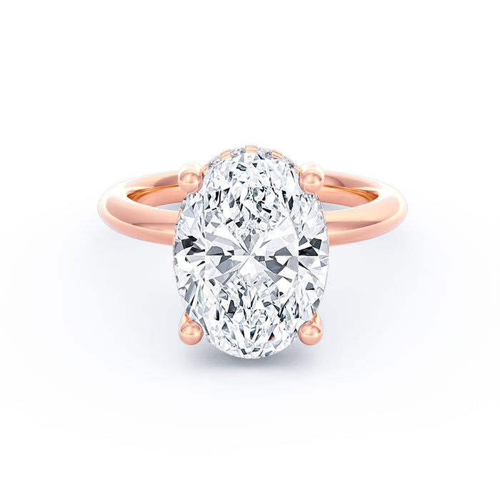 Sienna | 4ct Oval Cut Hidden Halo Engagement Ring alternate