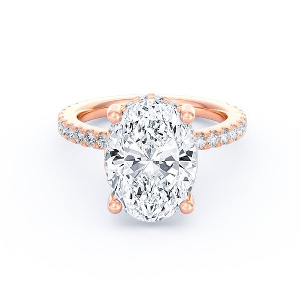 Avery | 4ct Oval Cut Pavé Band Engagement Ring alternate