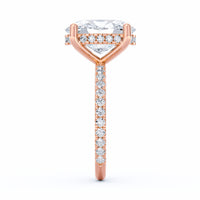 Avery | 4ct Oval Cut Pavé Band Engagement Ring
