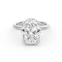 Sienna | 4ct Oval Cut Hidden Halo Engagement Ring